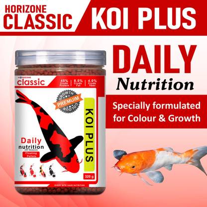 Horizone Horizone Classic Koi Plus Daily Nutrition Floating Pellets 0.32 kg Dry Adult, Senior Fish Food