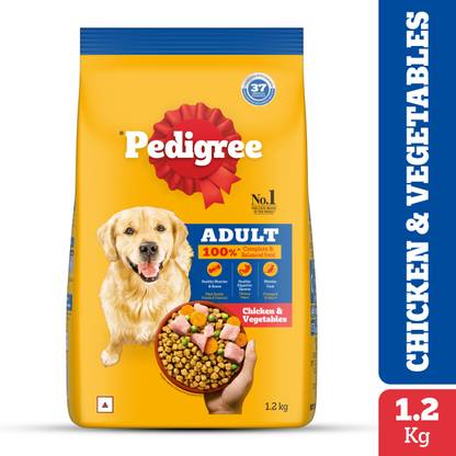 PEDIGREE 100% Nutrition Chicken, Vegetable 1.2 kg Dry Adult Dog Food