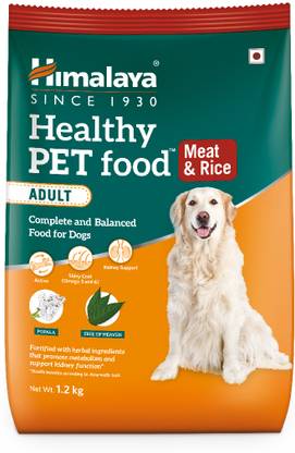 HIMALAYA Healthy Adult Dry Dog Food I Supports Skin Health, Digestion, Immunity Meat 1.2 kg Dry Adult Dog Food