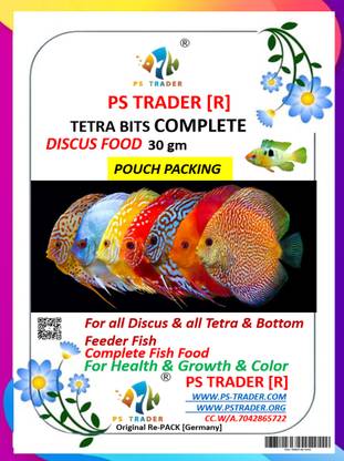 PS TRADER 30 g TB Complete Discus Food Fruit 0.03 kg Dry Young, Young, Senior Fish Food