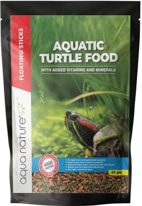 Aquanature Aquatic Turtle Food with Added Vitamins Minerals Protein Floating Sticks 55g Fish 0.55 kg Dry Adult, New Born, Senior, Young Turtle Food