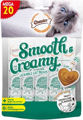 Gnawlers Creamy Cat Treats with Liver Flavour for Cats 300g. Sold by DogsNCats Liver 0.3 kg Wet Adult, Senior, Young Cat Food