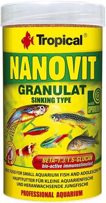Tropical product image Tropical Nanovit Granulat 250ml (Ite code- 67104) Sea Food 0.175 kg Dry Young, New Born Fish Food