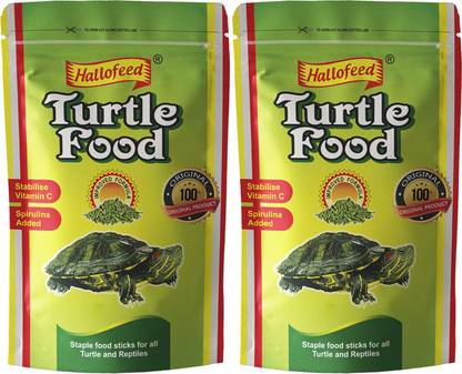Hallofeed SPECIAL TURTLE FOOD-200GM (2*100GM) 0.2 kg (2x0.1 kg) Dry Young Turtle Food