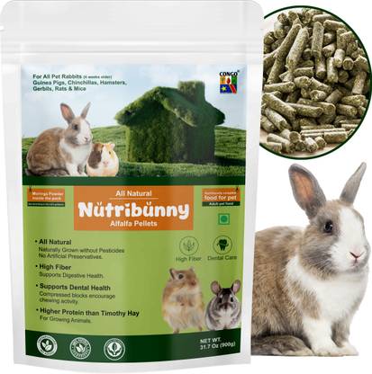 CONGO NATURAL PARROT TREAT Alfalfa Pellets 0.9 kg Dry Adult Rabbit Food