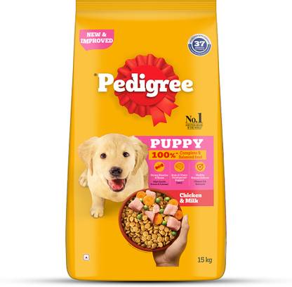 PEDIGREE Puppy Chicken, Milk 15 kg Dry Young Dog Food