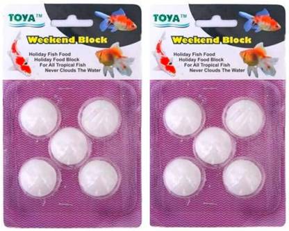 Toya Weekend block Fish Food for Calsium Holiday food 0.1 kg (2x0.05 kg) Dry Young Fish Food