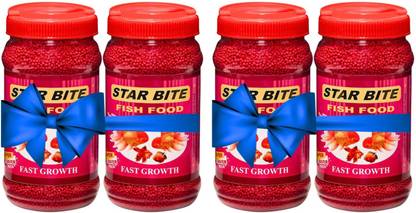 STAR FARMS Fish Food, Fast Growth, High Immunity, 35%Protein, Easy digest bundle 1.6 kg (4x0.4 kg) Dry Adult, New Born, Young, Senior Fish Food