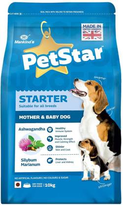 PetStar Starter Mother & Baby Dog Dry Food Vegetable 10 kg Dry Adult, New Born Dog Food