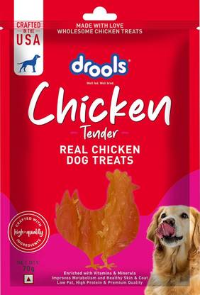 Drools Drools Real Chicken Tender, Dog Treats, 70gm, for Puppy & Adult Chicken, Fish 0.07 kg Dry Adult, Young, Senior Dog Food
