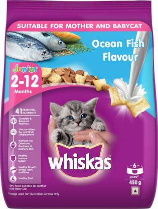 Whiskas Meal Junior Ocean Fish 0.45 kg Dry Young Cat Food