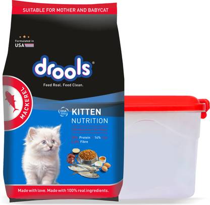 Drools With Container Mackeral 1 kg Dry Young Cat Food