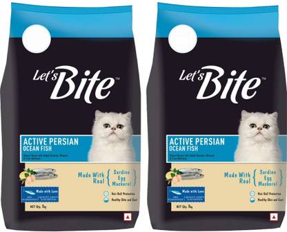 Let's bite Active Persian Ocean Fish 2 Kg (2x1 Kg) Dry Adult Cat Food