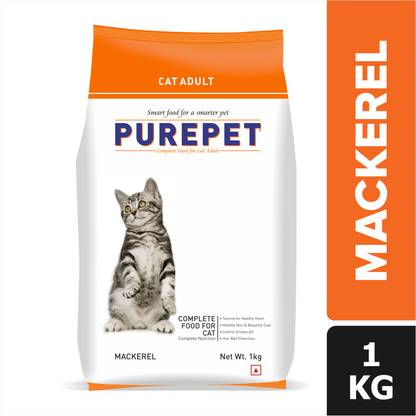 purepet Adult Mackerel Mackeral 1 kg Dry Adult Cat Food