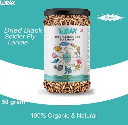Lorax Black Soldier Fly Larvae fish food 50 gram Chicken 0.051 kg Dry Young Fish Food