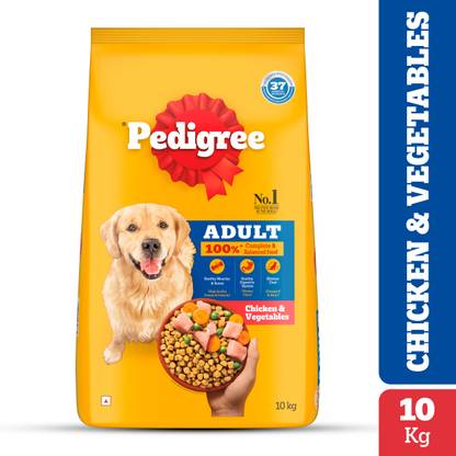 PEDIGREE 100% Nutrition Chicken, Vegetable 10 kg Dry Adult Dog Food