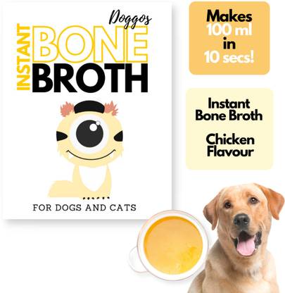 Doggos Instant Bone Broth (Make 100ml Bone Broth with 1 sachet) Chicken 0.0035 kg Dry Senior, Young, Adult, New Born Dog & Cat Food