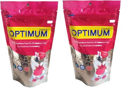 Optimum 200g (Pack of 2) Fish Food 0.4 kg (2x0.2 kg) Dry Adult Fish Food
