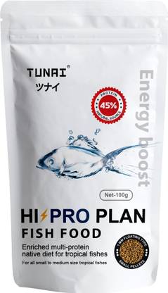 TUNAI Pro Plan Enriched with 45% Protein Tropical Fish Food Shrimp 0.1 kg Dry Adult, New Born, Senior, Young Fish Food