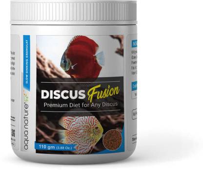 Aquanature Discus Fusion Premium Diet Fish Food for All Discus Fish (110g) Sea Food 0.11 kg Dry Adult, New Born, Senior, Young Fish Food