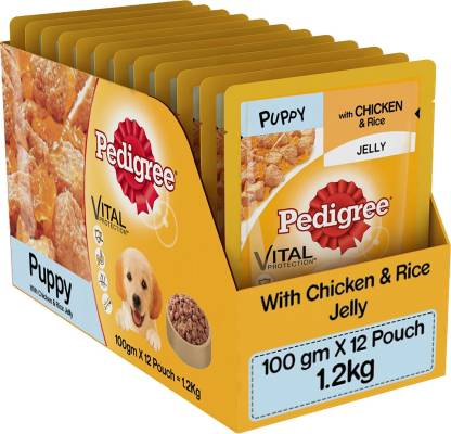 PEDIGREE Puppy Rice, Chicken 1.2 kg (12x0.1 kg) Dry New Born Dog Food