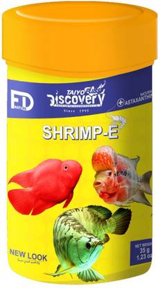 Taiyo Pluss Discovery SHRIMP-E 35 GM JAR Natural Fish Food Shrimp 0.035 kg Dry Young, Adult, Senior Fish Food