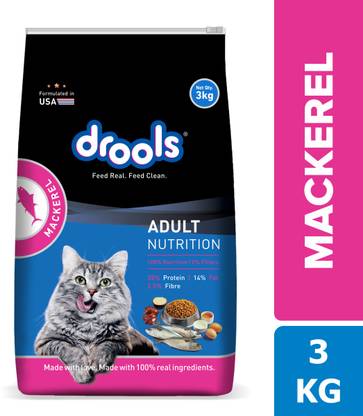 Drools Real Mackeral 3 kg Dry Senior Cat Food