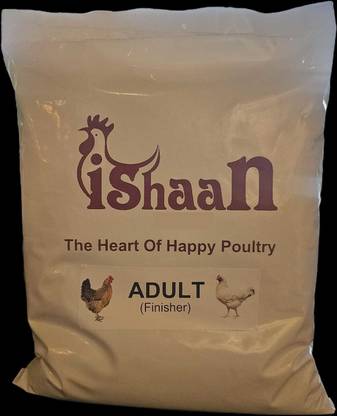 Ishaan Adult Feed Ideal for Broiler, Layer, Country,Rooster,Duck,Qual,Turkey,Emu. Spice 10 kg Dry Adult Bird Food