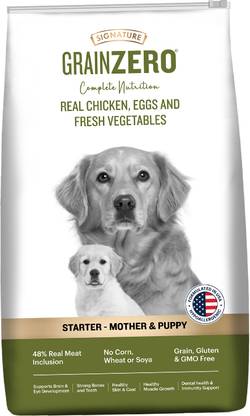 Signature Grain Zero Chicken, Egg and Vegetable 1.2 kg Dry New Born Dog Food