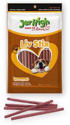 jerhigh Dog Snack Liv Stix 100 gm (PACK OF 2) 0.1 kg (2x0.05 kg) Dry Young Dog Food