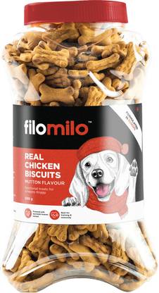 Filomilo Real Chicken Dog Biscuits Flavour Mutton 0.5 kg Dry Adult Dog Food