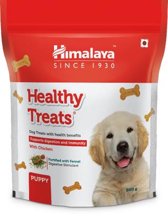 HIMALAYA Healthy Dog Biscuits for Puppy with Chicken I Improves Immunity and Digestion Chicken 0.5 kg Dry Adult, Young Dog Food