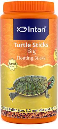 INTAN Turtle sticks, Big Floating Sticks for Turtles | Jumbo Pack, Pellet 3.2 mm Dia 0.35 kg Dry Adult Turtle Food