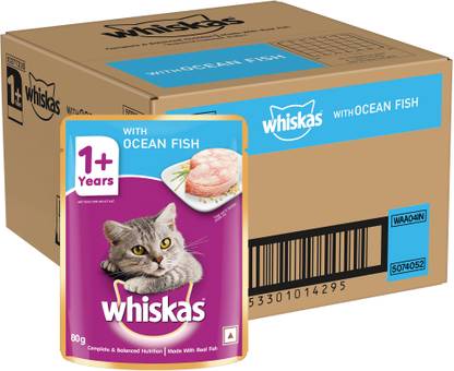 Whiskas (1+ Years) Fish 2.24 kg (28x0.08 kg) Wet Adult Cat Food