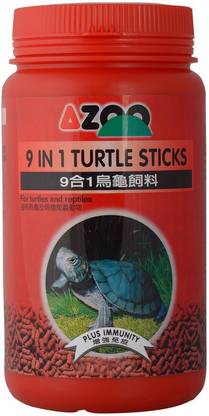 AZOO 9 In 1 Turtle Sticks 900ml Shrimp, Sea Food 0.35 kg Dry New Born, Adult, Young, Senior Turtle Food