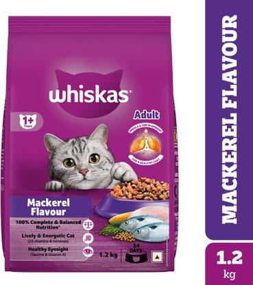 Whiskas (1+ Years) Mackeral 1.2 kg Dry Adult Cat Food
