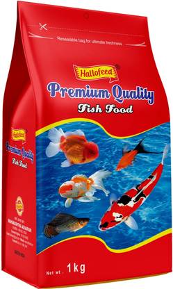 Hallofeed Fish Food 1kg for goldfish Aquarium Fish 1 kg Dry Adult Fish Food