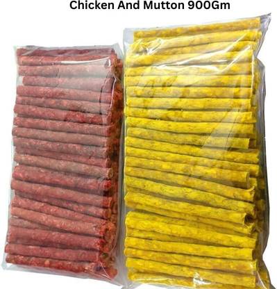 BARKZ & CLLAWZ Chew Mix Flavours 900 Gram Dogs Snacks,Treats Chicken & Mutton 0.9 kg Dog Food Chicken, Mutton 0.9 kg Dry Adult, Young Dog Food