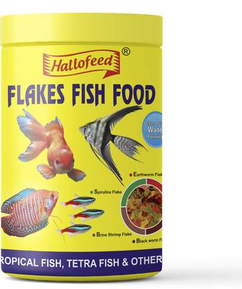 Hallofeed Flakes Fish Food, 20gm Fish 0.02 kg Dry Adult, New Born, Young Fish Food
