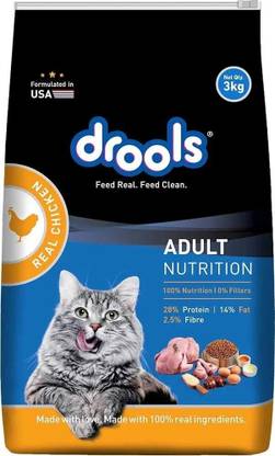 Drools Adult nutrition real chicken Chicken 3 kg Dry Adult Cat Food