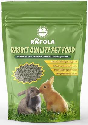 Rafola Rabbit Premium Animal Food High Fibers Blend With Alfalfa & Nutritious Vegetable 1 kg Dry Adult, Young, New Born, Senior Rabbit Food