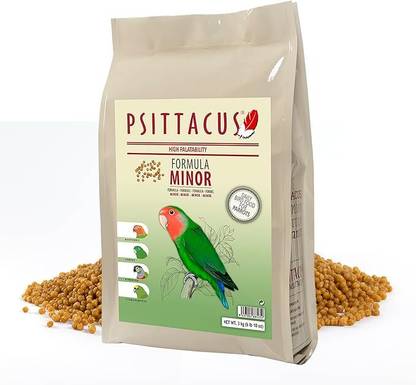 Psittacus Minor Complete Pellet Diet for Lovebirds, Parrotlets and Green Cheeks 3 kg Dry Adult Bird Food