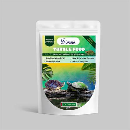 Sirena Organic Turtle Food with Vitamin-C & Spirulina Daily Food for Red-Eared Turtles 0.2 kg Dry Adult, New Born, Senior, Young Turtle Food