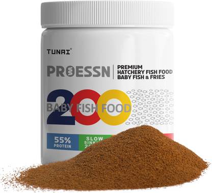 TUNAI Baby Frys Fish Food for 10 Days Old 55% Protein SlowSinking200Microns Sea Food 0.035 kg Dry New Born, Young Fish Food