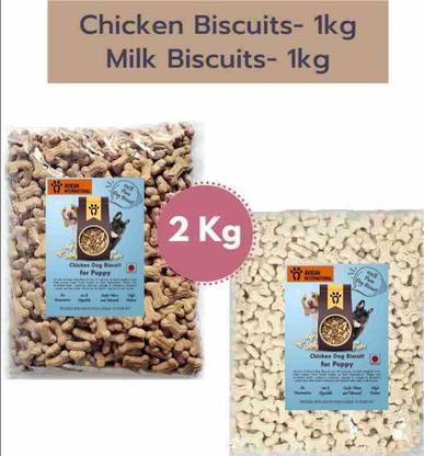 Aviean International 1.4 Kg Pet (0.7Kg Milk Biscuits + 0.7Kg Chicken Biscuits) (1.4Kg) Milk Biscuits Milk, Chicken 2 kg Dry New Born, Young, Adult, Senior Dog & Cat Food