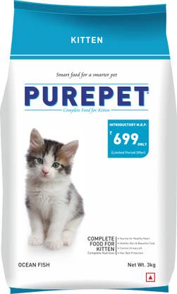 purepet Ocean Fish 3 kg Dry Young Cat Food