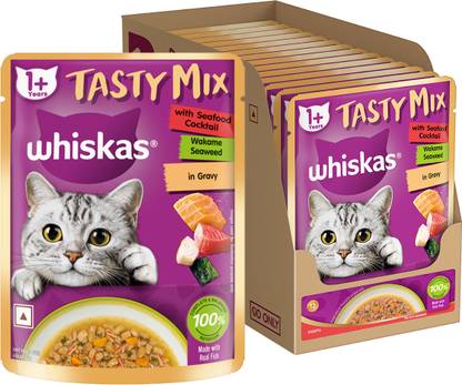 Whiskas Tasty Mix (1+ Years) Sea Food 980 g (14x70 g) Wet Adult Cat Food