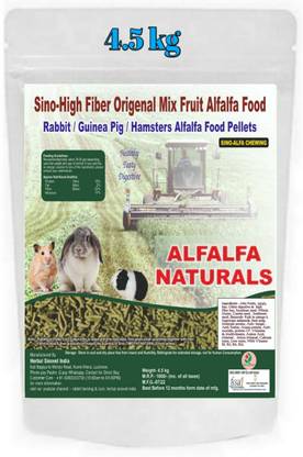 Herbal Sinovet India Organic Natural Green Alfalfa Rabbit/Guinea pig/Hamster food pellets 4.5kg Liver 4.5 kg Wet Young, Senior, Adult, Young Rabbit Food