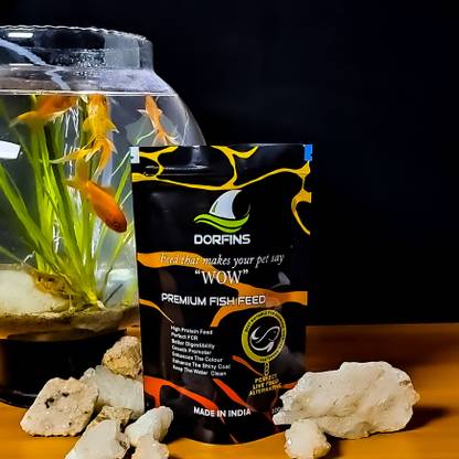 DORFINS PREMIUM FISH FOOD/FEED best for Arowana fish, Oscar fish, Cichlid fish, etc 0.1 kg Dry Adult, New Born, Senior, Young Fish Food