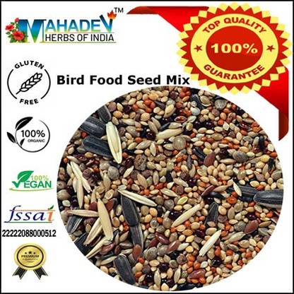 mahadev herbs of india Special Bird Seed Mix for Budgies | Cocktails | Love Birds | Finches 2.5KG Nuts 2.5 kg Dry Adult, New Born, Senior, Young Bird Food
